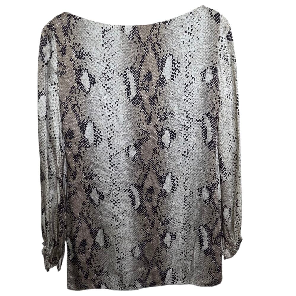 Zara Mini Dress Tunic 100% Silk Reptile Snake Animal Print Womens SZ Small